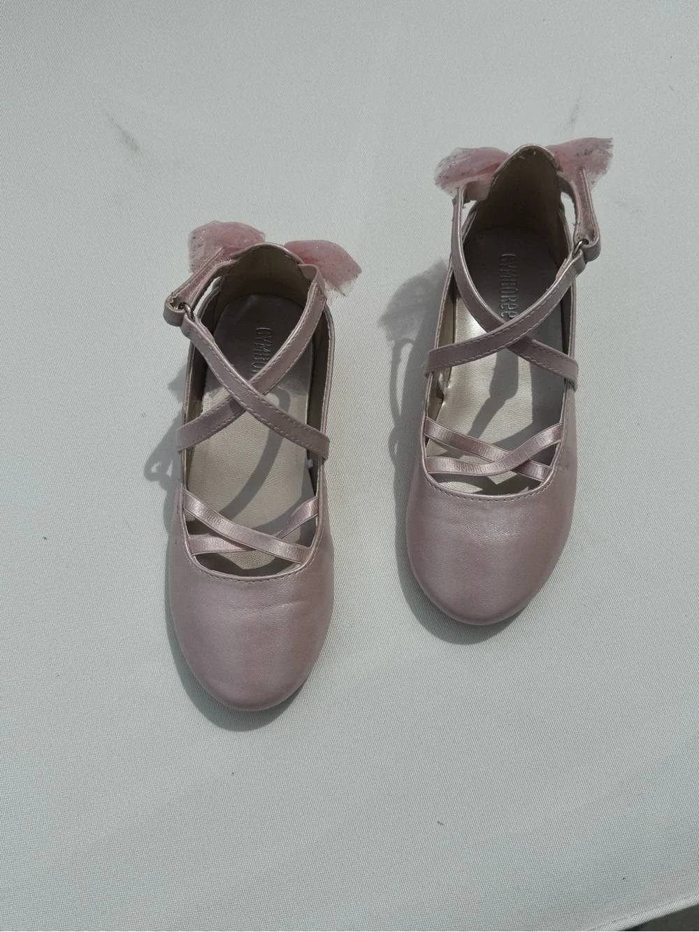 Gymboree Pink Shimmer Bow Ballet Flats - On Pointe - Size 12
